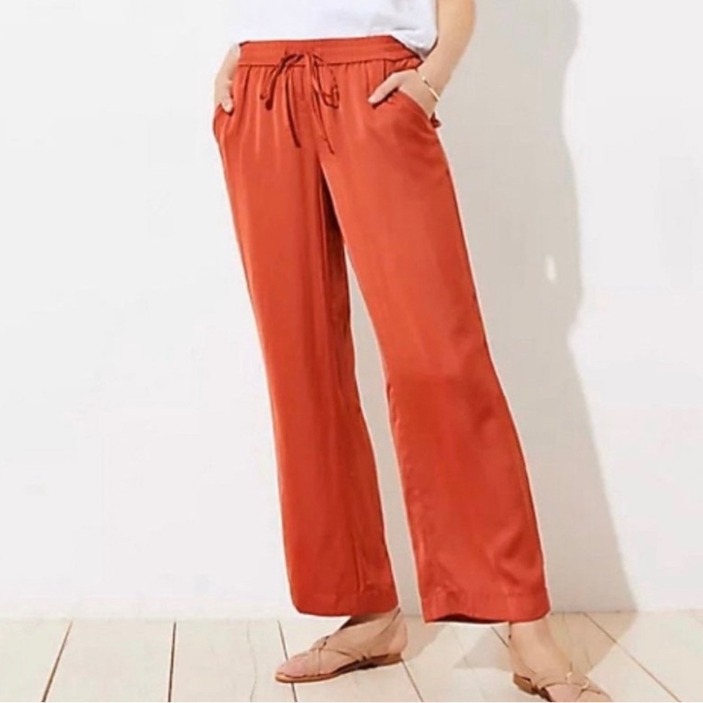 Ann Taylor LOFT silky drawstring pants
